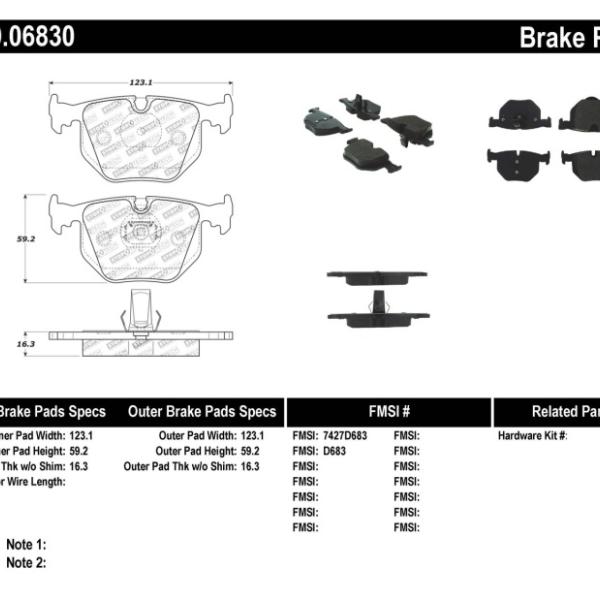 ST Sport Brake Pads Stoptech 309.06830