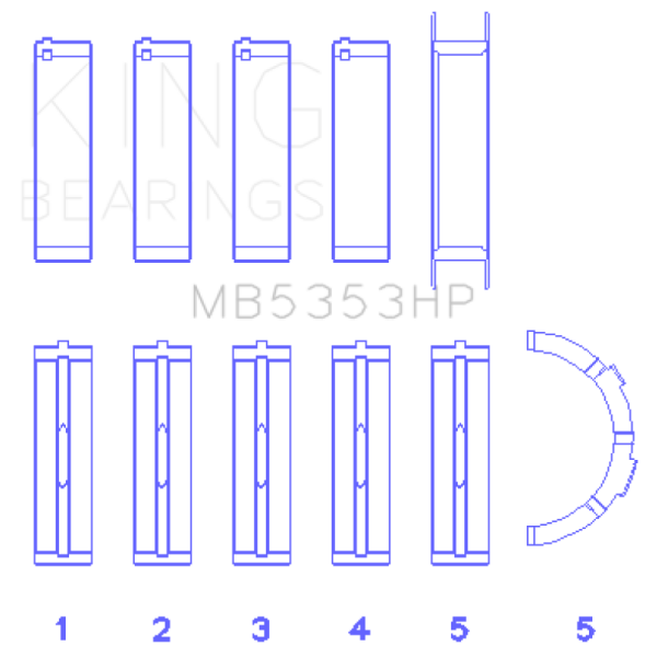 KING Performance Main Bearings King Engine Bearings MB5353HP
