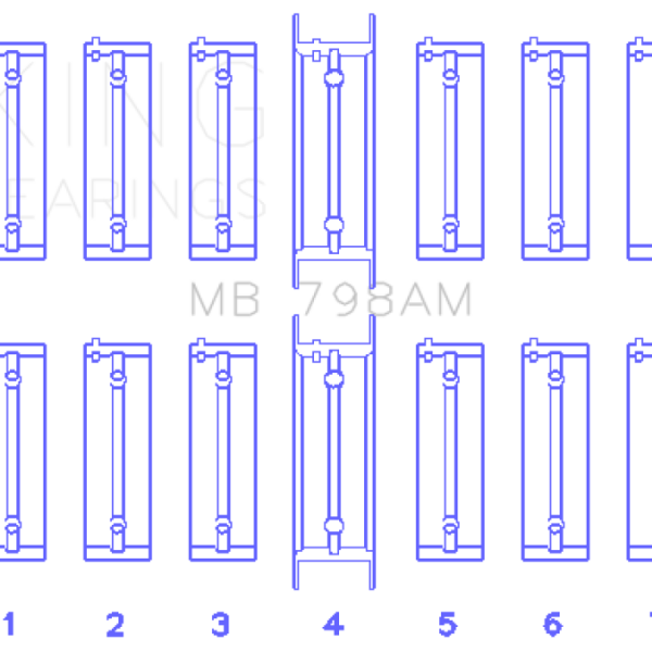 KING Main Bearings King Engine Bearings MB798AM