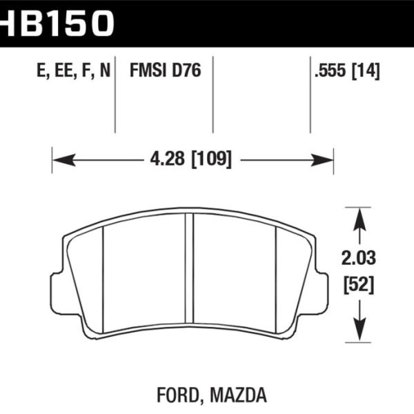 Hawk Performance HB150EE.555