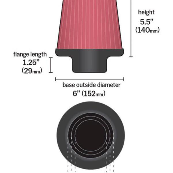 KN Universal Air Filter K&N Engineering RG-1001RD