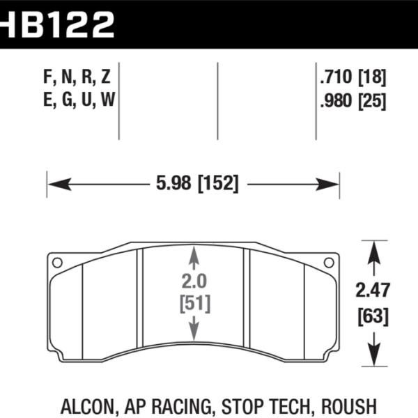 Hawk Performance HB122E.710