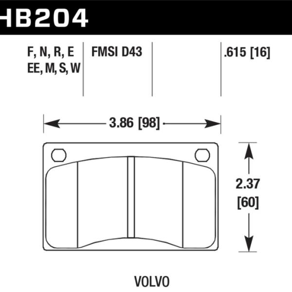 Hawk Performance HB204M.615