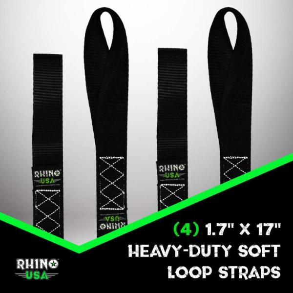 RSA Tie Down Kits Rhino USA SOFT4PACK-RED
