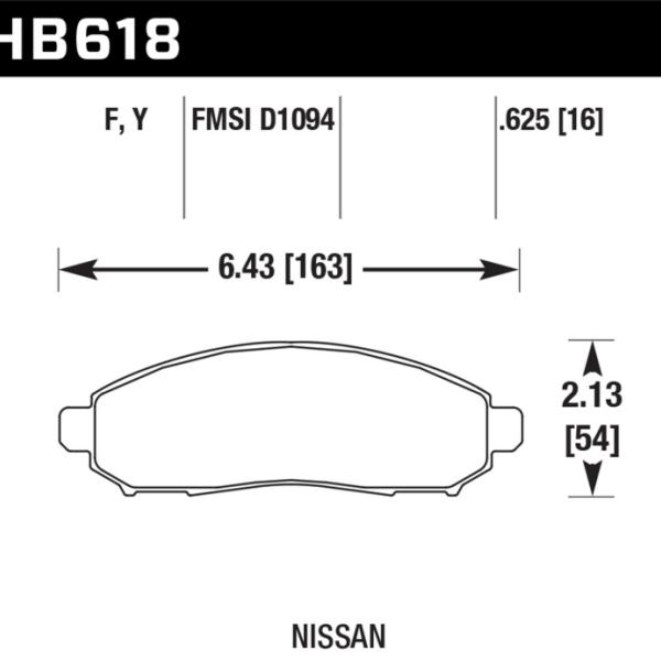 Hawk Performance HB618Y.625