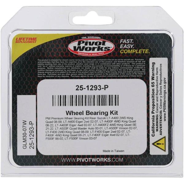PIV Wheel Bearing Kit Pivot Works 25-1293-P