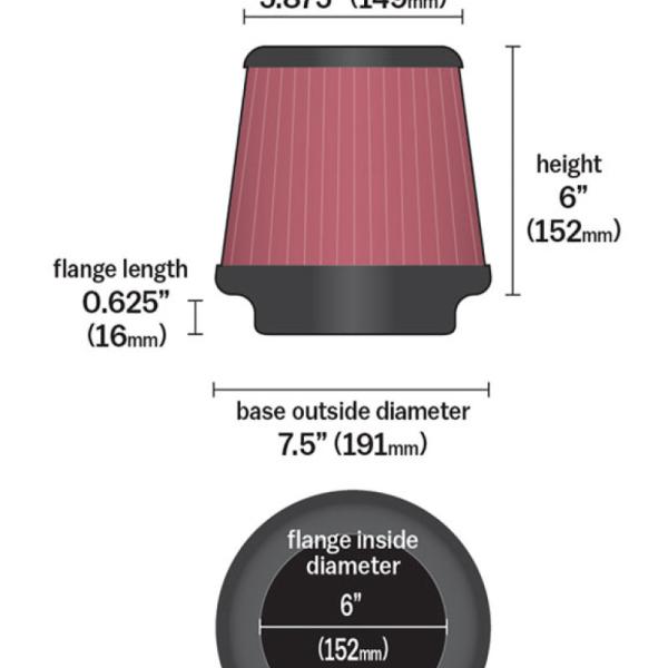 KN Universal Air Filter K&N Engineering RU-5173