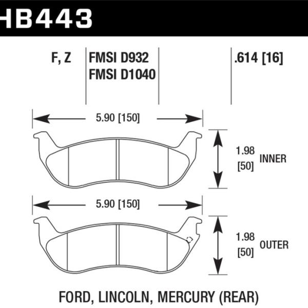 Hawk Performance HB443W.614