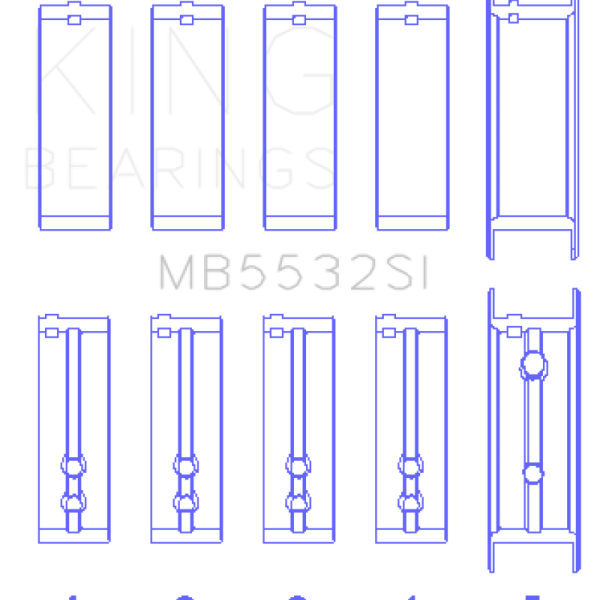 KING Main Bearings King Engine Bearings MB5532SI