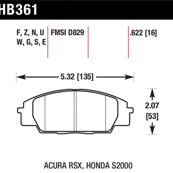 Hawk Performance HB361Z.622