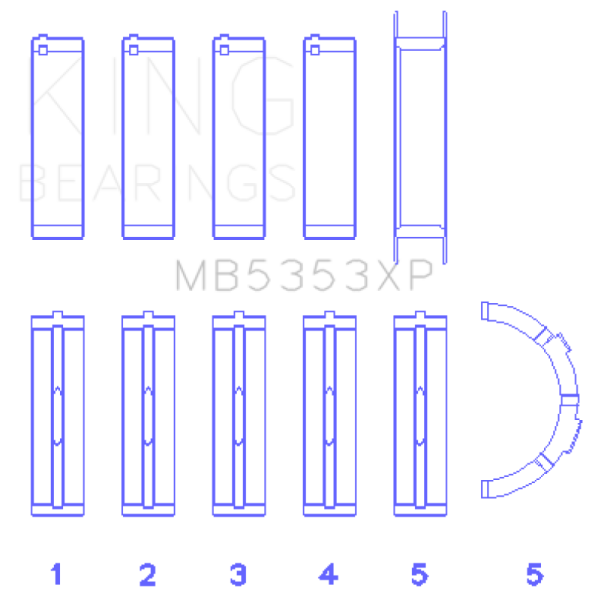 King Engine Bearings MB5353XP.026