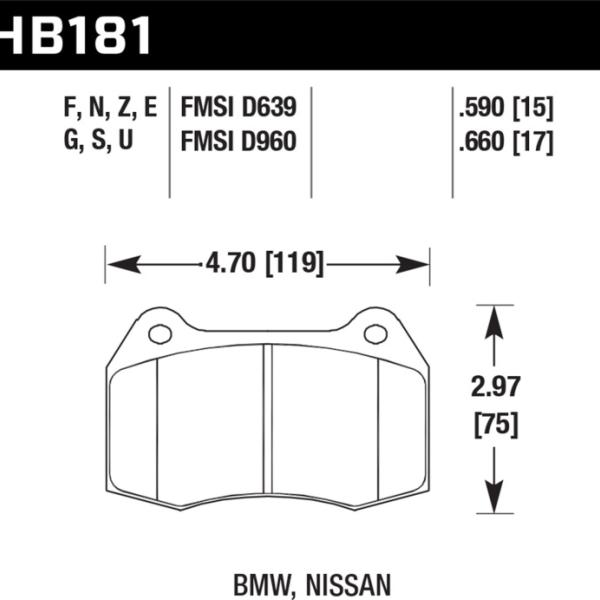 Hawk Performance HB181E.660