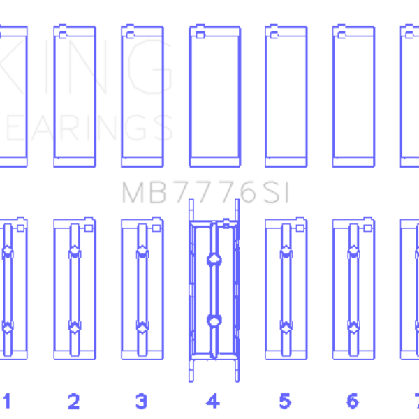 KING Main Bearings King Engine Bearings MB7776SI0.25