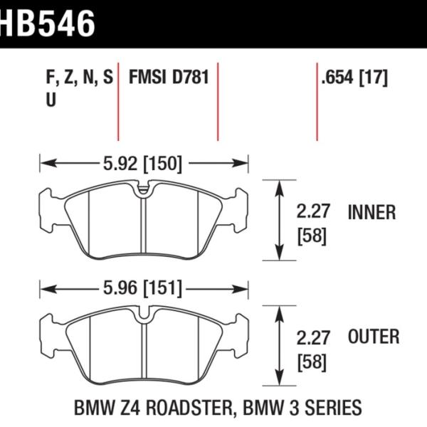 Hawk Performance HB546U.654