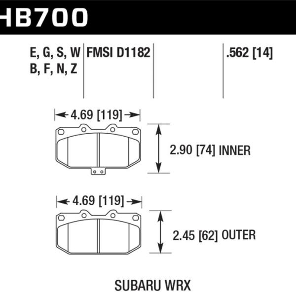 Hawk Performance HB700D.562