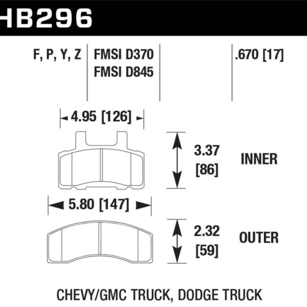 Hawk Performance HB296Y.670