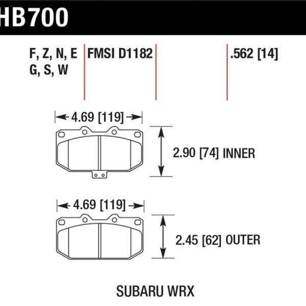 Hawk Performance HB700B.562