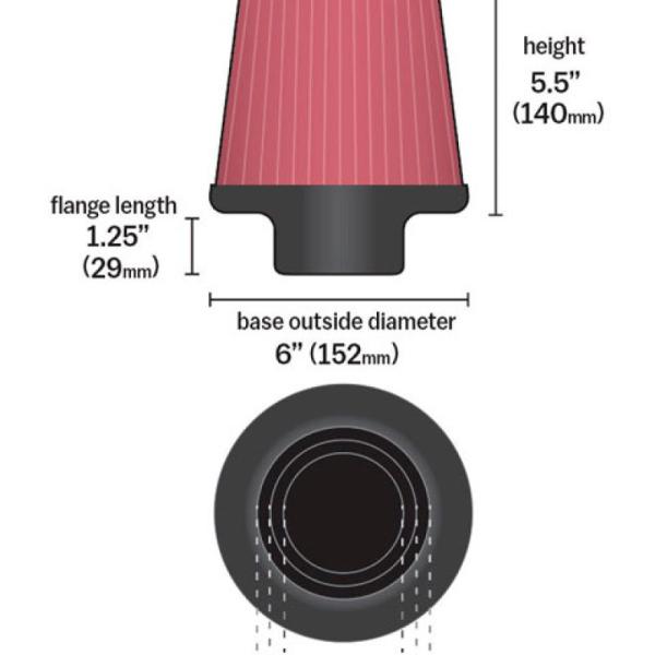 KN Universal Air Filter K&N Engineering RG-1001RD