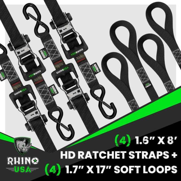 RSA Tie Down Kits Rhino USA HD-RATCHETKIT-4PK