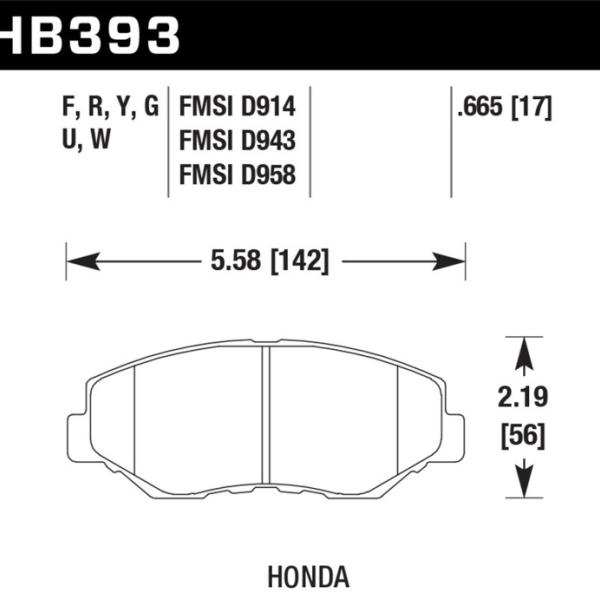 Hawk Performance HB393G.665