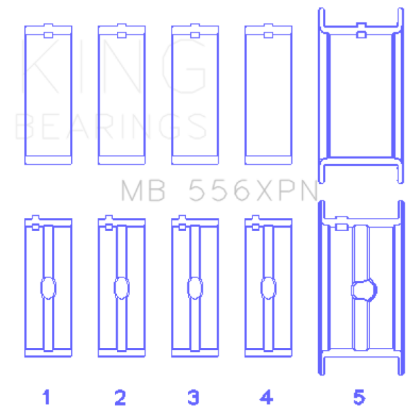 KING Main Bearings King Engine Bearings MB556XPN020