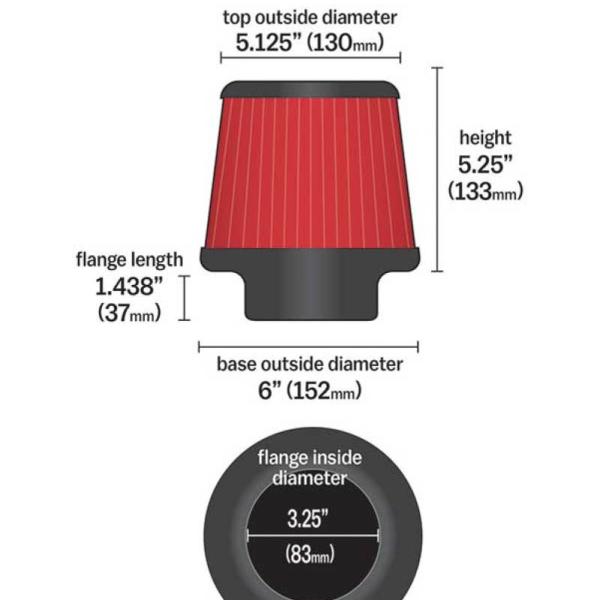 AEM IND Universal Air Filter AEM Induction 21-2110DK