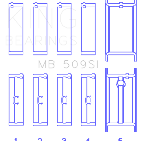 KING Main Bearings King Engine Bearings MB509SI040