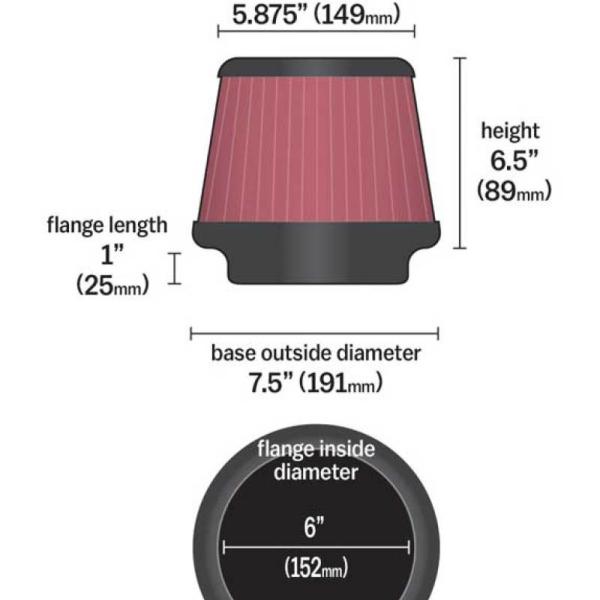 KN Universal Air Filter K&N Engineering RU-1014