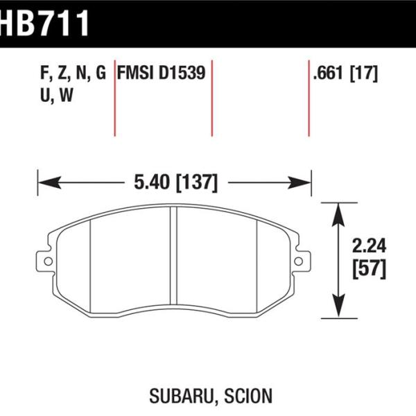 Hawk Performance HB711W.661