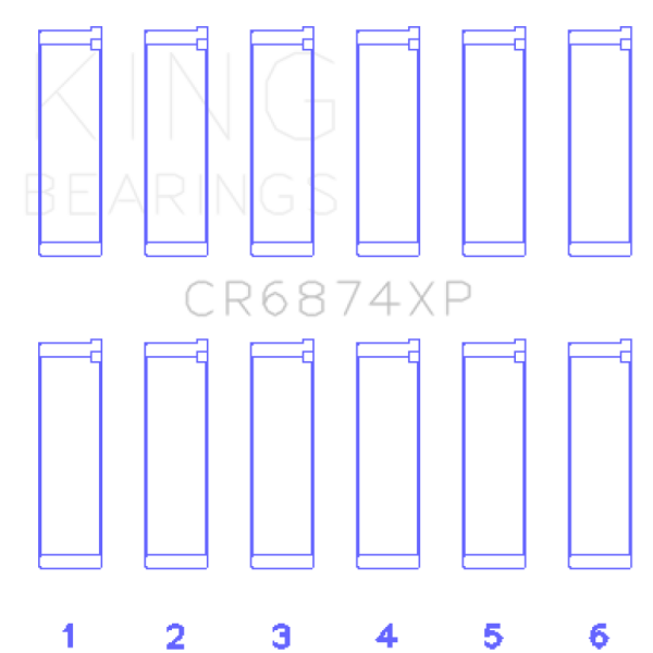 KING Performance Rod Bearings King Engine Bearings CR6874XP