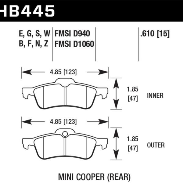 Hawk Performance HB445E.610
