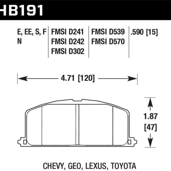 Hawk Performance HB191E.590