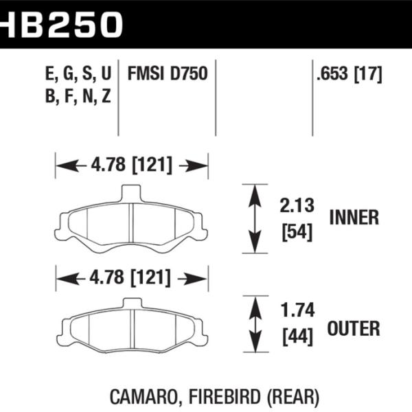Hawk Performance HB250G.653