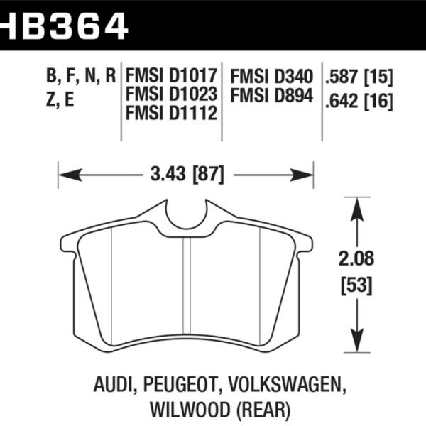 Hawk Performance HB364E.587
