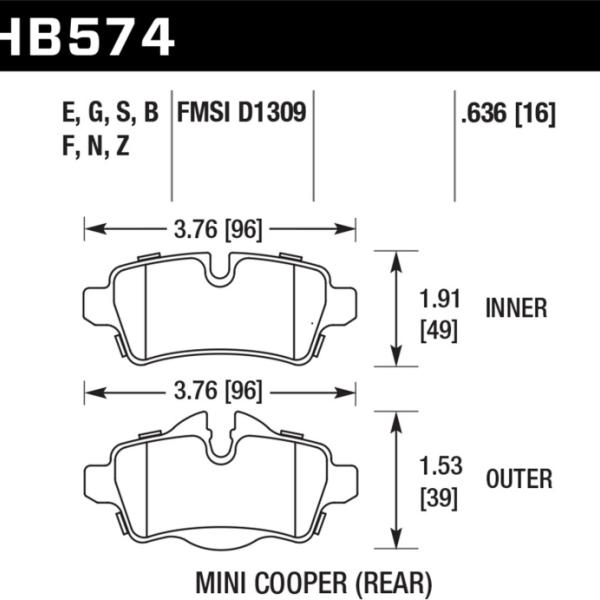 Hawk Performance HB574N.636