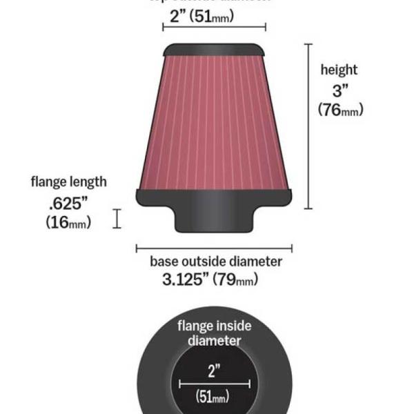 KN Universal Air Filter K&N Engineering RC-2580