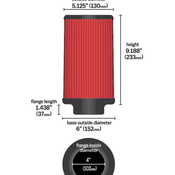 AEM IND Universal Air Filter AEM Induction 21-2059DK