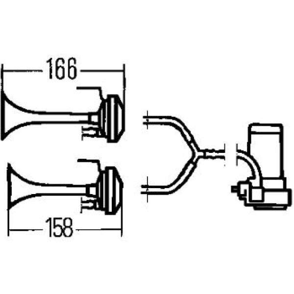 HELLA Twin Tone Horn Hella 003001651