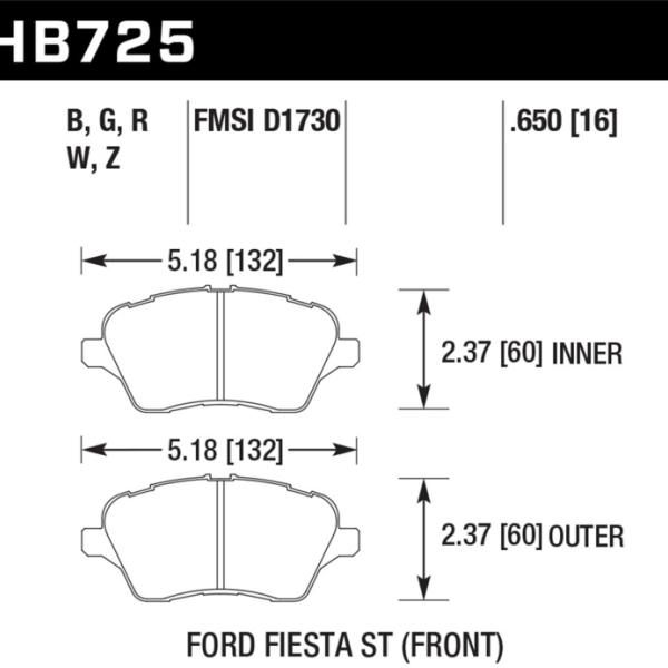 Hawk Performance HB725Z.650