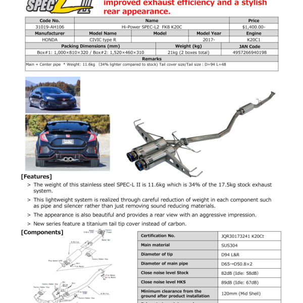 HKS 31019-AH106