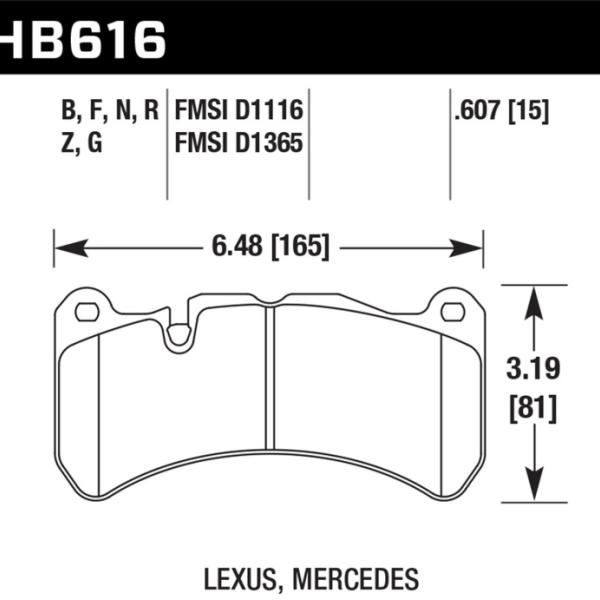 Hawk Performance HB616G.607