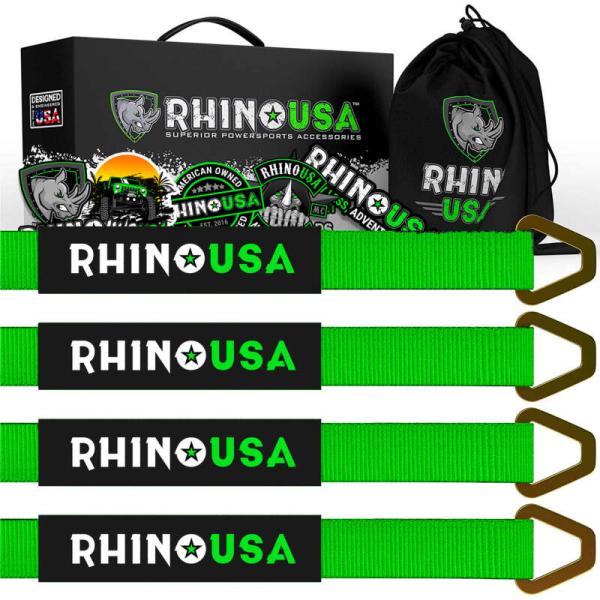 RSA Tie Down Kits Rhino USA RNO-AXLESTRAPS-GRN