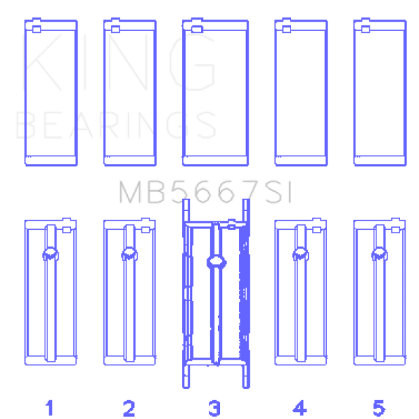 KING Main Bearings King Engine Bearings MB5667SI