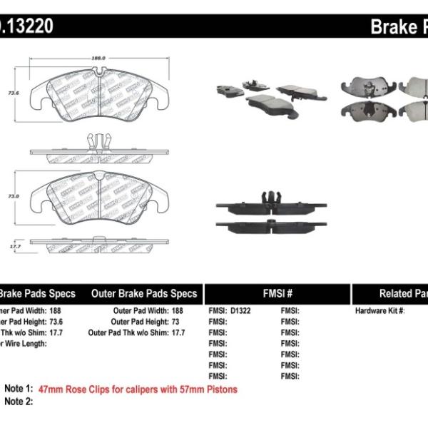 ST Sport Brake Pads Stoptech 309.13220