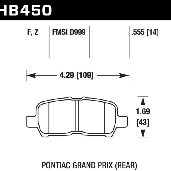 Hawk Performance HB450F.555