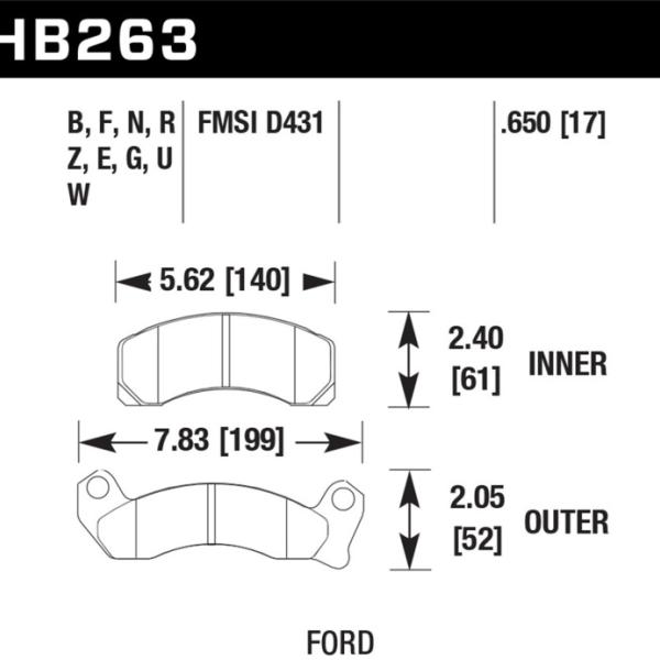 Hawk Performance HB263W.650