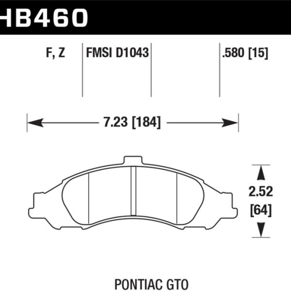 Hawk Performance HB460Z.580