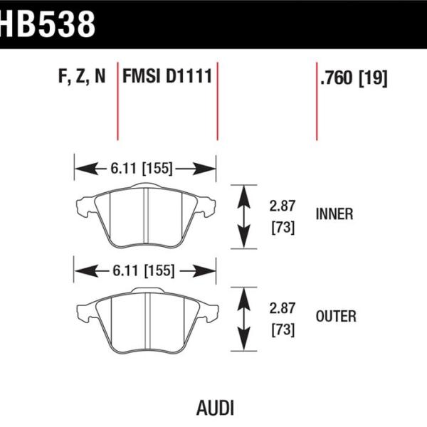 Hawk Performance HB538B.760
