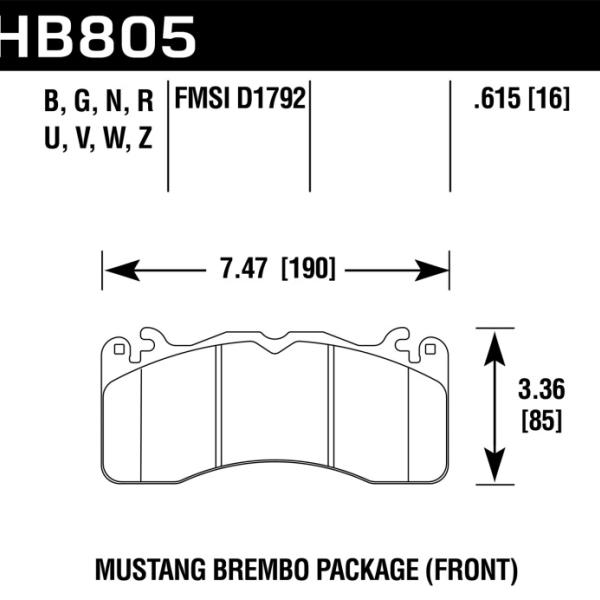 Hawk Performance HB805V.615