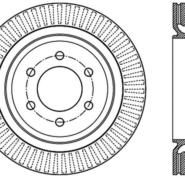 ST Slotted Sport Brake Rotors Stoptech 126.65135SL